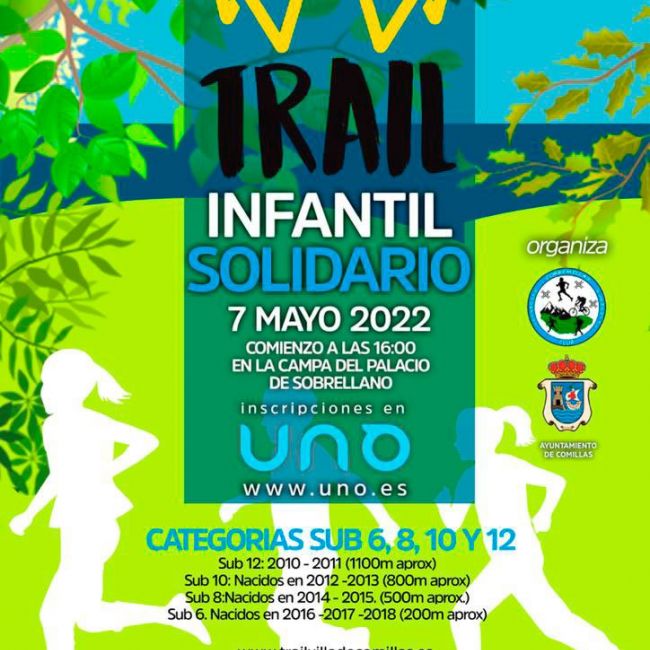Cartel Trail Infantil Solidario Villa de Comillas 2022
